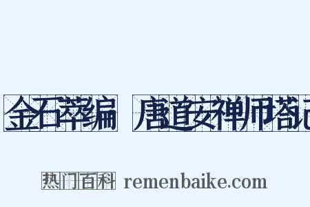 金石萃编·唐道安禅师塔记是什么意思的图片